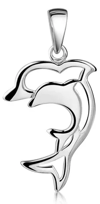 Produktbild von MATERIA by Matthias Wagner Delfine Kettenanhänger Mutter und Kind 925 Sterling Silber wahlweise mit Halskette KA-354