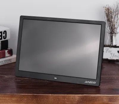 Obrázok produktu pre Andoer 15,4-palcový digitálny foto rám s rozlíšením 1280 * 800 LED fotoalbum 1080P HD Video prehrávanie s diaľkovým ovládaním Hudba Film Hodiny