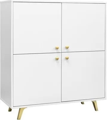 Produktbild von Kommode SIENA – modernes Sideboard Wohnzimmer Schrank mit viel Stauraum (Weiss)