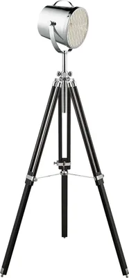 Immagine prodotto di Lampada da terra regolabile Studio, paralume cromato / base nera