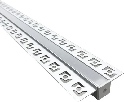 Produktbild von Aluminium-Einbauprofil 1m für LED-Streifen Abdeckung Opak Weiß