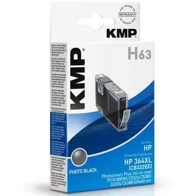 Produktbild von KMP H63 fotoschwarz (364XLBK) Tinte Nachbau