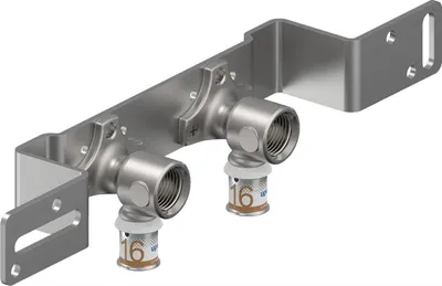 Image de Uponor Montageeinheit S-Press PLUS aus Messing, verzinnt 16mmx1/2 IG, 80mm