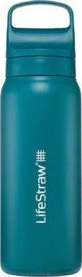 Produktbild von LifeStraw Wasserfilter Flasche Go 2.0 Laguna Teal Edelstahl isoliert 700 ml - Blau