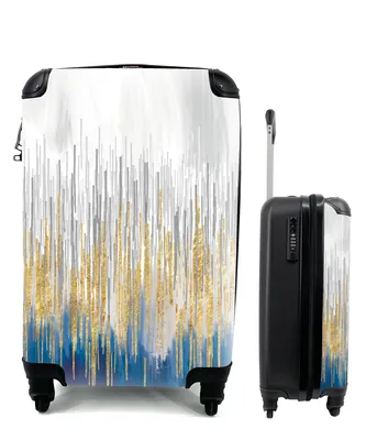 Produktbild von MuchoWow® Koffer Handgepäck Trolley Rollkoffer Kleine Reisekoffer mit 4 Rollen - Abstrakt - Gemälde - Öl - Cabin Size < 55x40x23 cm & 55x40x20 cm - Fotokoffer - Kabinenkoffer - Boardgepäck - Reise-Box - Reisekoffer - Reisegepäck - Koffer mit Bild - Trolley für Kinder