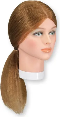 Produktbild von Bergmann Junior Natura Frisierkopf Echthaar blond 30-35 cm mit natürlichem Haarfall