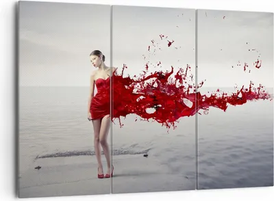 Produktbild von Bild auf Leinwand - Leinwandbild - Weiblich modell posieren nackt - 165x110cm - Wand Bild - Wanddeko - Leinwanddruck - Bilder - Kunstdruck - Leinwand bilder - Wandkunst - CE165x110-2633