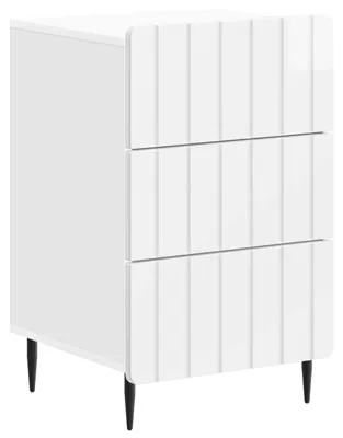 Obrázok produktu pre Nočný stolík so zásuvkou Biela s vysokým leskom 43x 41 x 68 cm