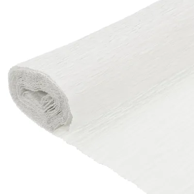 Crêpepapier-Rolle, weiß, 240 cm x 50 cm, 1 Stück
