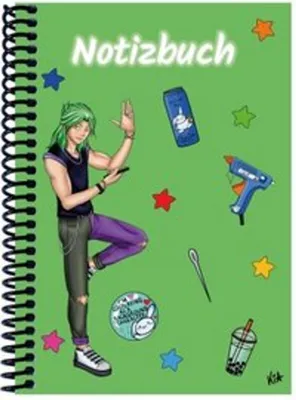 Produktbild von A 4 Notizbuch Manga Quinn, grün, blanko