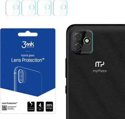 Produktbild von 3mk Hybridglas Lens Protection für MyPhone Fun 9 Kamera Objektiv Kameralinse 0,16mm 6H (4 Stück)