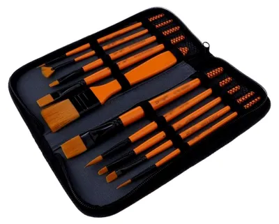 Produktbild von 10-teiliges Pinselset aus Nylonhaaren für Künstler