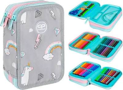 Zdjęcie produktu dla Piórnik Trzykomorowy, Z Wyposażeniem, Dla Dziewczynki, Sweet Dreams, Coolpack