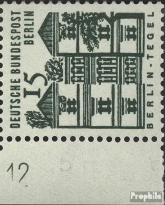Produktbild von Briefmarken Berlin (West) 1964 Mi 243DZ mit Druckereizeichen postfrisch Bauwerke