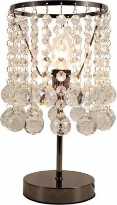 Produktbild von Glamour London Tischlampe, Kristall, dunkle Chromausführung, 1xE14, 40W, Metall, Abmessungen: 33x16x16 cm, Schutzart: IP20, Marke: Reality