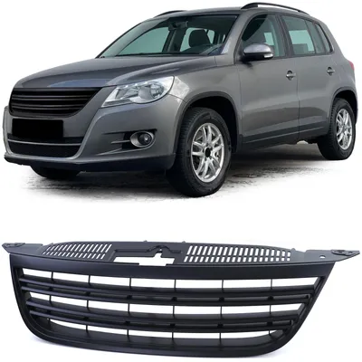 Kühlergrill Sportgrill Grill mit Doppel Rippe für VW Tiguan 5N ab 2007-2011 – Produktansicht