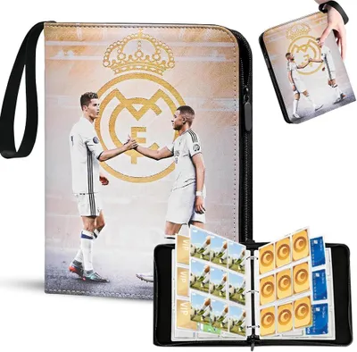 Productafbeelding van WK 2026 voetbal kaarten verzamelalbum voor 900 kaarten, met 9 vakken en 50 pagina's. Voetbal verzamelalbum, album voor voetbalsterrenkaarten met rits