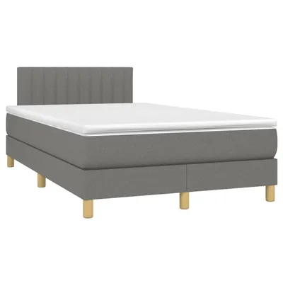 Productafbeelding van vidaXL Boxspringbed met matras, donkergrijs, 120x190 cm, gestoffeerd