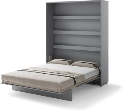 Produktbild von Schrankbett 160 x 200 Vertikal BC-12 Grau LENART BED CONCEPT Wandklappbett