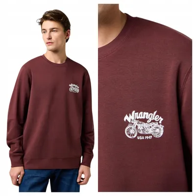 Obrázok produktu pre Wrangler | Pánska mikina Americana Crew, tmavohnedá, veľkosť L
