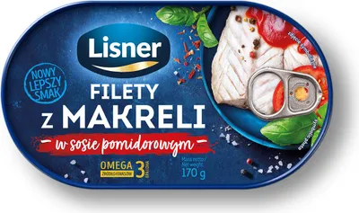 Obrázok produktu pre Filety z makrely v paradajkovej omáčke Lisner - 170 g