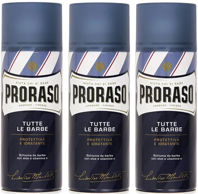 Produktbild von Proraso 3er Pack Proraso Blue Shaving Foam 400 ml Rasierschaum