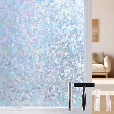 Zdjęcie produktu dla Folia okienna antyrefleksyjna, efekt tęczy, 44,5 x 200 cm, folia okienna zapewniająca prywatność