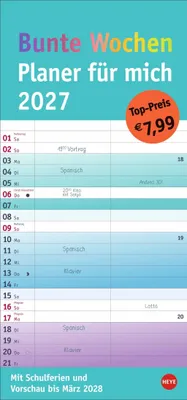 Produktbild von Bunte Wochen Planer für mich 2027
