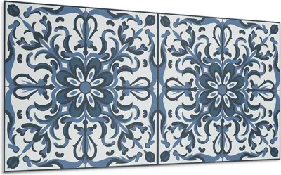 Produktbild von Blumenmuster Mit Ornamenten – Selbstklebende Fliesen – Wandverkleidung – Wandpaneel – PVC Fliesen – Vinylflisen – PCV Flisen – Selbstklebend – Wanddeko – 120 x 60 cm