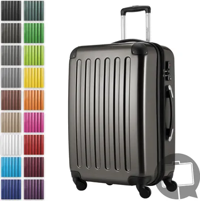 Immagine prodotto di HAUPTSTADTKOFFER Alex - Valigia rigida espandibile con 4 ruote trolley da check-in valigia da viaggio con espansione pieghevole bagaglio da check-in 158cm Valigia rigida 65 cm, 74 litri, Grafite