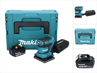 Produktbild von Makita DBO 480 G1J Akku Schwingschleifer 18 V 112 x 102 mm + 1x Akku 6,0 Ah + Makpac - ohne Ladegerät