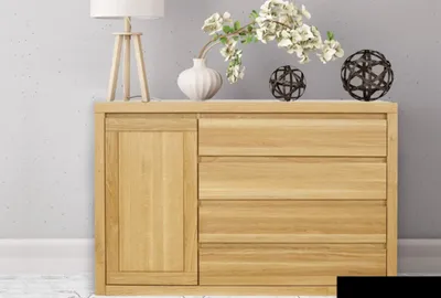 Image de Commode Bois Design Armoire Buffet Tiroirs Armoires Commodes Sidebaord Nouveau