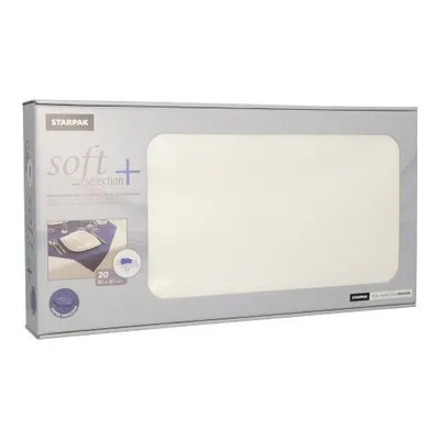 Produktbild von Papstar Mitteldecken, stoffähnlich, Vlies "soft selection plus" 80 cm x 80 cm weiß, 5 x 20 Stück
