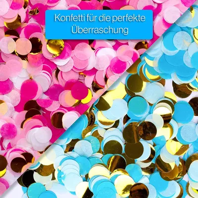 Produktbild von Balloono 91 cm großer Gender-Reveal-Ballon mit Konfetti für die Babyparty, Schwarz