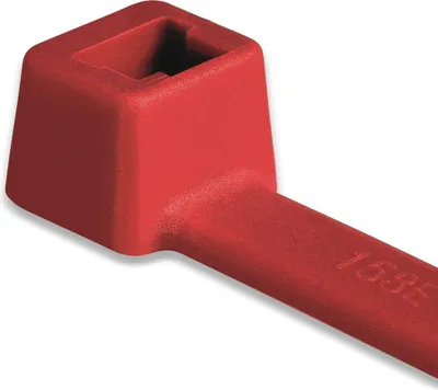 Produktbild von HELLERMANNTYTON Kabelbinder innenverzahnt, 116-05412, 390x4, rot, 100 Stück