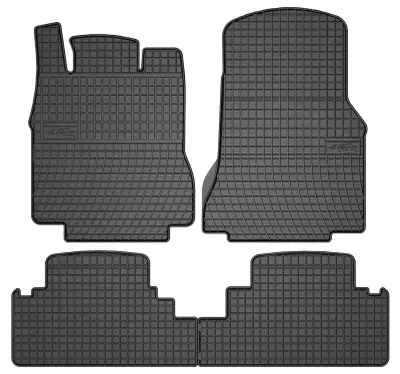Image de Tapis de sol en caoutchouc pour Mercedes A W168 1997-2005 (hayon) – 4 pièces, noirs, sur mesure