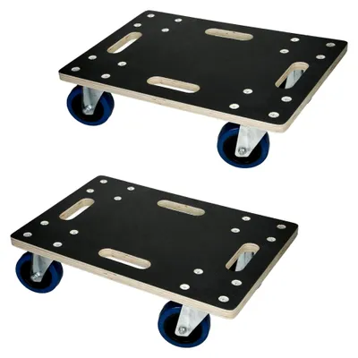 Produktbild von 2er Set Transportroller 35x50 cm bis 800 kg, PP-Räder, Transporthilfe für Umzüge und Möbeltransport