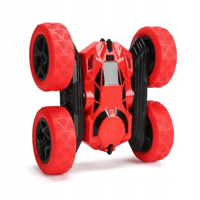 Zdjęcie produktu dla Samochód stuntowy dwustronny, zdalnie sterowany, model RC 4WD, samochód stuntowy 2.4 GHz, terenowy, elektryczny, obracający się o 360°, idealny jako prezent dla chłopców w wieku 6-12 lat