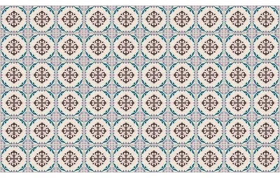 Zdjęcie produktu dla Samoprzylepne naklejki na płytki do kuchni i łazienki – 60 naklejek imitujących płytki cementowe (Azulejos Gergeli) – 60 naklejek o wymiarach 15 x 15 cm