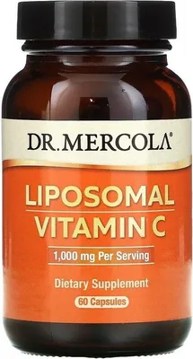 Produktbild von Dr. MERCOLA - Vitamin C 1000 mg - Unterstützt das Immunsystem - Unterstützt das Herz - Blutgefäße - Schützt vor schädlichen freien Radikalen - Hohe Dosierung - Laborgetestet - 60 Kapseln
