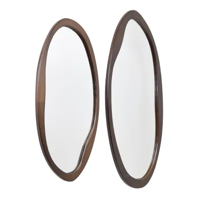 Image de Miroir mural Fragix Yin, forme organique - bois - 45 x 90