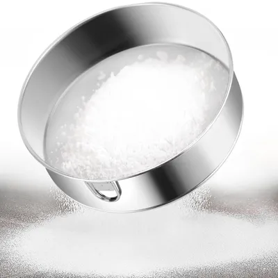 Produktbild von Mehlsieb - Feinmaschiges Edelstahl-Sieb - Zum Sieben von Mehl, Zucker und Tee - Silber, Ø 15 cm