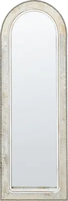 Obrázek produktu pro BELIANI Dřevěné nástěnné zrcadlo 31 x 91 cm bílé dekorativní stylové do ložnice obývacího pokoje