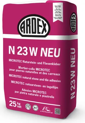 Produktbild von ARDEX N 23 W MICROTEC Natursteinkleber 25kg weiß