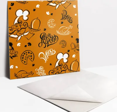 Produktbild von Fliesenaufkleber Set - 9 Stück Selbstklebende PVC Fliesen-Designs - Für Bad und Küche 30 x 30 - Bon Appetit -Thema!
