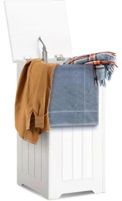 Obrázek produktu pro Koš na prádlo LK8382GRDE-HS, 30 x 30 x 61 cm, bílý