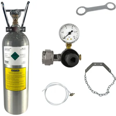 Produktbild von Umrüstsatz Umbauset Quooker CO2 Kohlensäure 2kg ALU Flasche Umrüstung Zubehörset