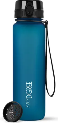 Produktbild von 720°DGREE Trinkflasche uberBottle softTouch mit Sieb petrol blue 1l