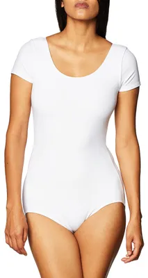 Obrázek produktu pro Dámská gymnastická souprava Capezio Team Basic, bílá/s potiskem "opulentní zahrada", velikost XS