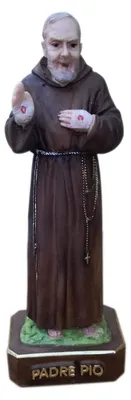 Pio von Pietrelcina Statue, handbemalt, Harz, 15 cm